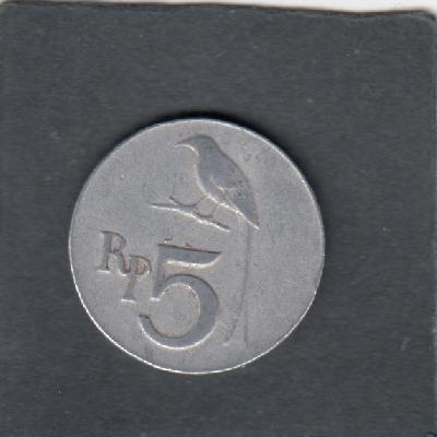 Beschrijving: 5 Rupiah  BIRD 